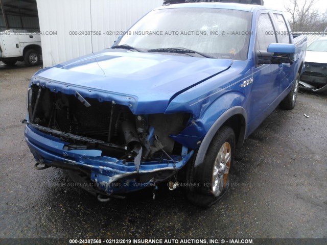 1FTFW1EF8BFB55181 - 2011 FORD F150 SUPERCREW BLUE photo 6