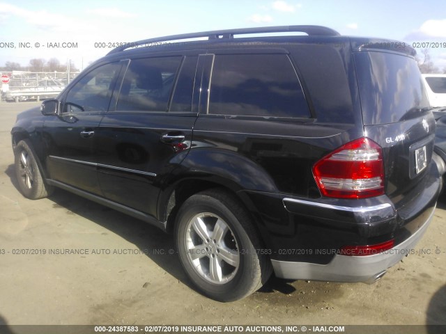 4JGBF71E57A143102 - 2007 MERCEDES-BENZ GL 450 4MATIC BLACK photo 3