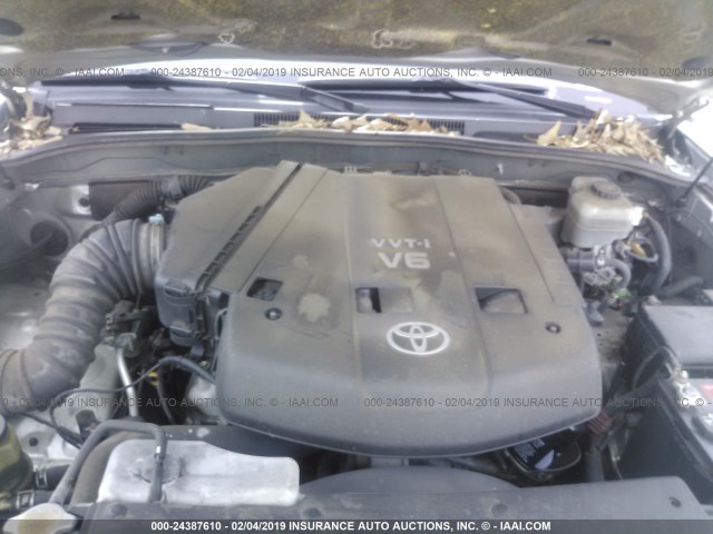 JTEZU14R150044747 - 2005 TOYOTA 4RUNNER SR5/SPORT SILVER photo 10