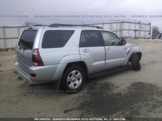 JTEZU14R150044747 - 2005 TOYOTA 4RUNNER SR5/SPORT SILVER photo 4