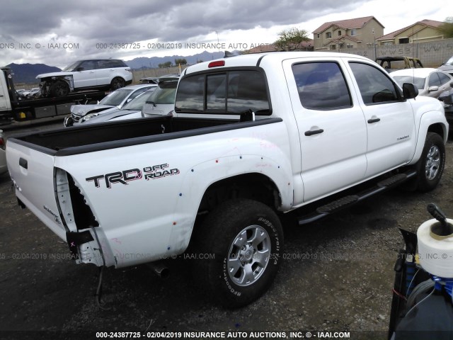 3TMJU4GN0FM177154 - 2015 TOYOTA TACOMA DOUBLE CAB PRERUNNER WHITE photo 4