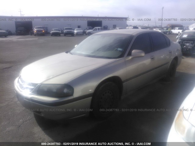 2G1WF52E859228980 - 2005 CHEVROLET IMPALA GOLD photo 2