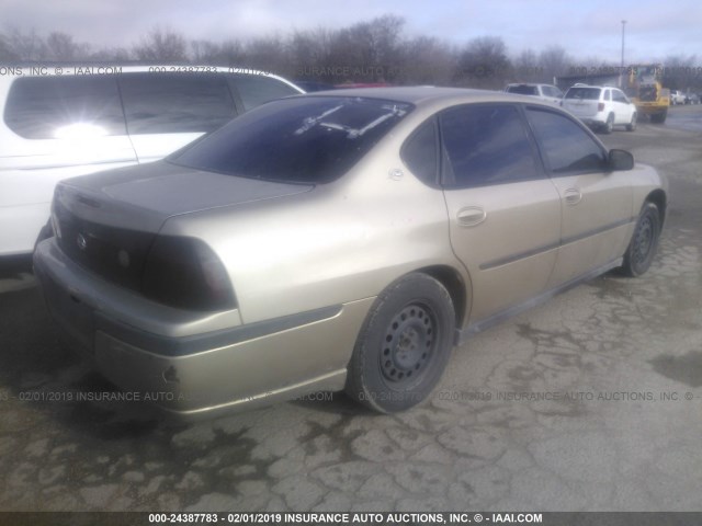 2G1WF52E859228980 - 2005 CHEVROLET IMPALA GOLD photo 4