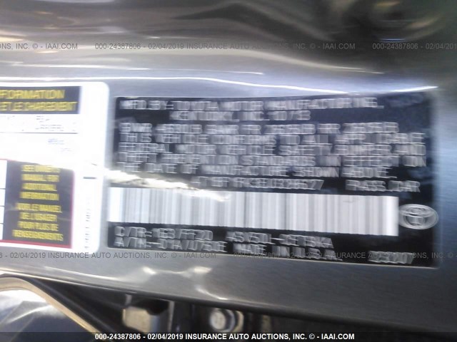 4T1BF1FK3EU328627 - 2014 TOYOTA CAMRY L/SE/LE/XLE 灰色 照片 9