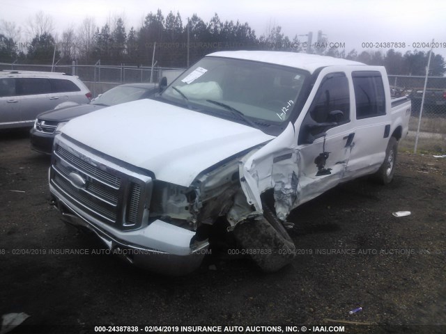 1FTWW31P85ED00336 - 2005 FORD F350 SRW SUPER DUTY WHITE photo 2