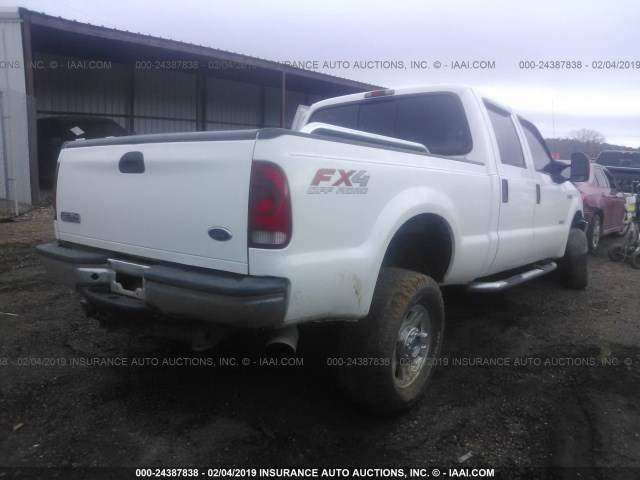 1FTWW31P85ED00336 - 2005 FORD F350 SRW SUPER DUTY WHITE photo 4