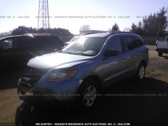 5NMSG13D49H251304 - 2009 HYUNDAI SANTA FE GLS BLUE photo 2