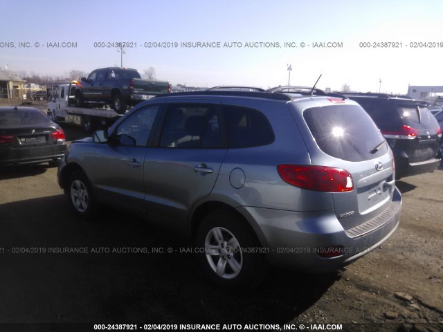 5NMSG13D49H251304 - 2009 HYUNDAI SANTA FE GLS BLUE photo 3