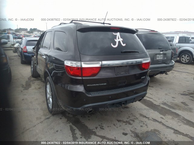 1C4SDHDT2DC508717 - 2013 DODGE DURANGO CREW BROWN photo 3