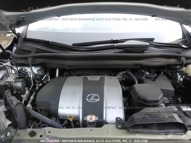 2T2ZZMCAXHC073575 - 2017 LEXUS RX 350/BASE/F SPORT SILVER photo 10