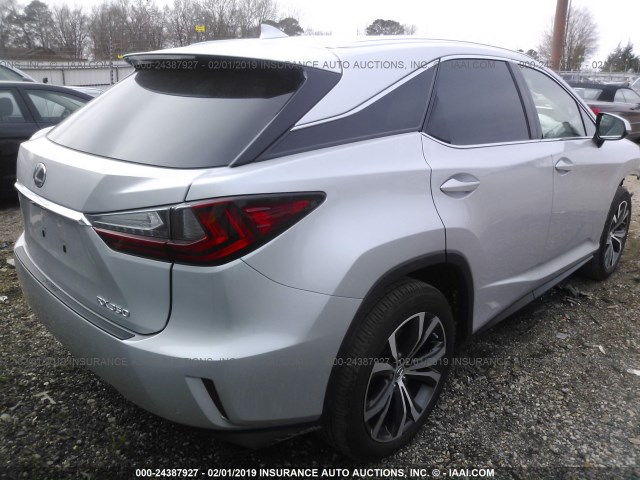 2T2ZZMCAXHC073575 - 2017 LEXUS RX 350/BASE/F SPORT SILVER photo 4