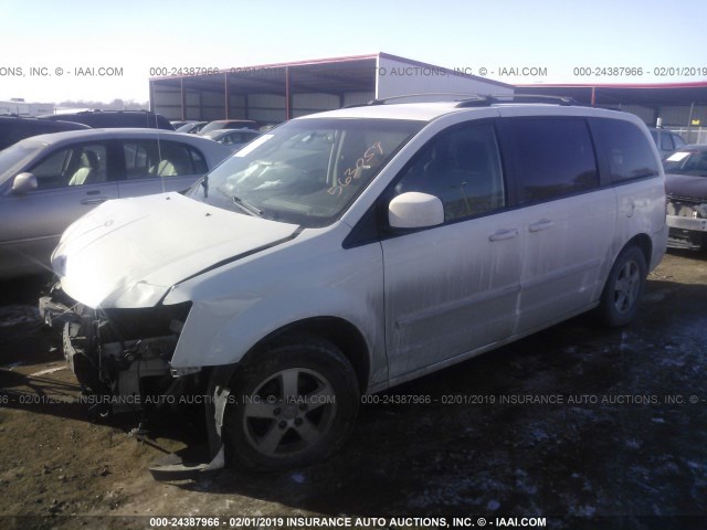 2D8HN54159R661936 - 2009 DODGE GRAND CARAVAN SXT WHITE photo 2