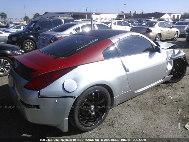 JN1AZ34E73T010192 - 2003 NISSAN 350Z COUPE SILVER photo 4