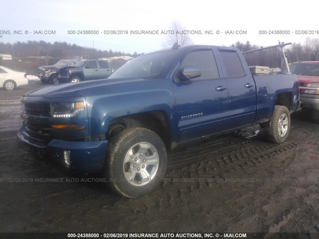 1GCVKREC1GZ362898 - 2016 CHEVROLET SILVERADO K1500 LT BLUE photo 2