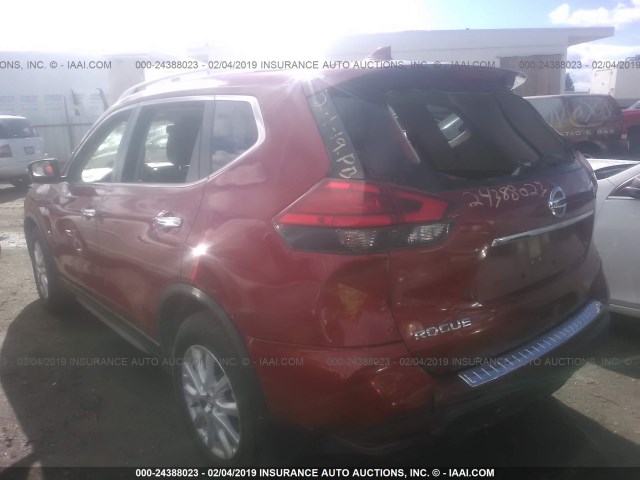 JN8AT2MT5HW407160 - 2017 NISSAN ROGUE S/SL/SV RED photo 3