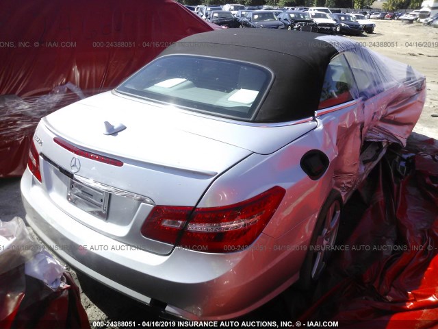 WDDKK7DFXCF155026 - 2012 MERCEDES-BENZ E 550 SILVER photo 4