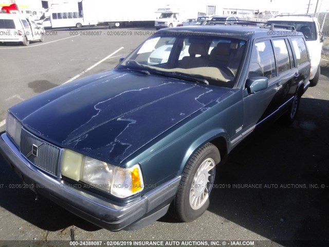 YV1KW9510P0013705 - 1993 VOLVO 960 GREEN photo 2