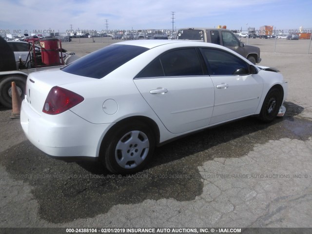 1G2ZF55B064253693 - 2006 PONTIAC G6 SE WHITE photo 4