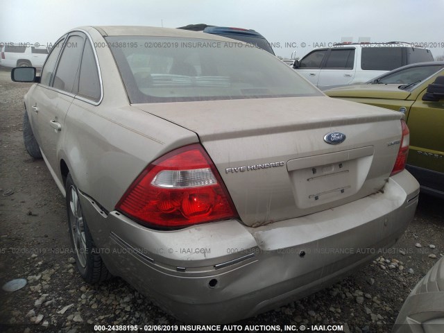 1FAHP25116G159286 - 2006 FORD FIVE HUNDRED LIMITED TAN photo 3