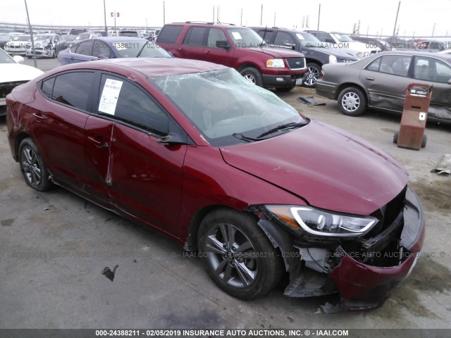 KMHD84LF9HU104598 - 2017 HYUNDAI ELANTRA SE/VALUE/LIMITED MAROON photo 1