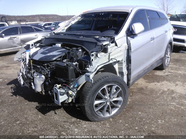 KM8SN4HF8JU276202 - 2018 HYUNDAI SANTA FE SE/LIMITED SILVER photo 2