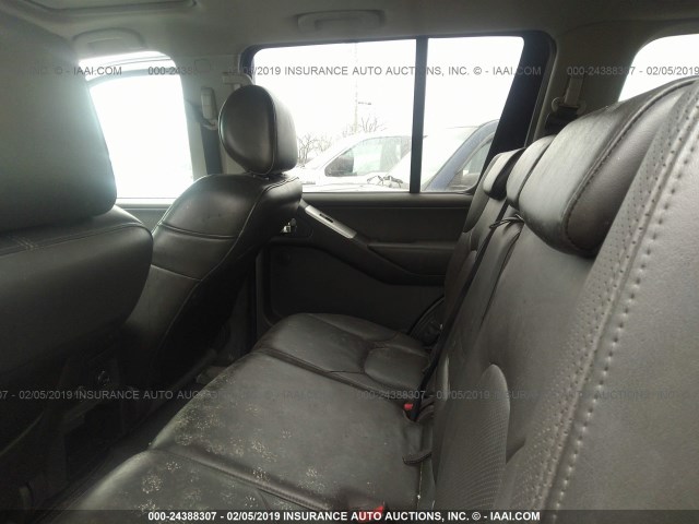 5N1AR18U38C633718 - 2008 NISSAN PATHFINDER S/LE/SE GRAY photo 8