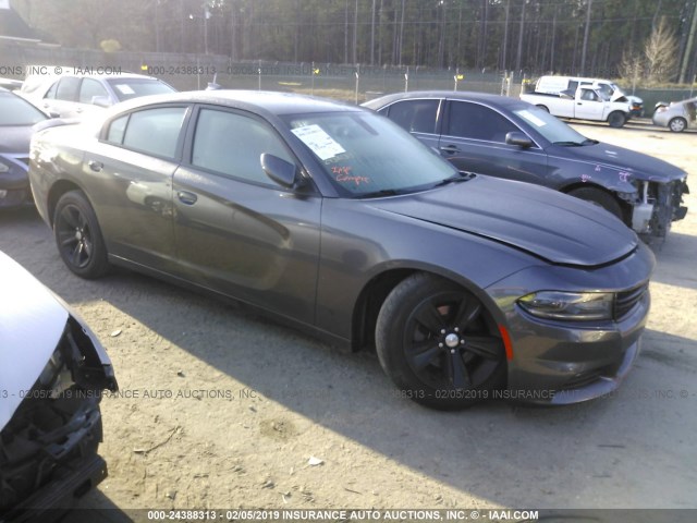 2C3CDXHG4GH185806 - 2016 DODGE CHARGER SXT GRAY photo 1