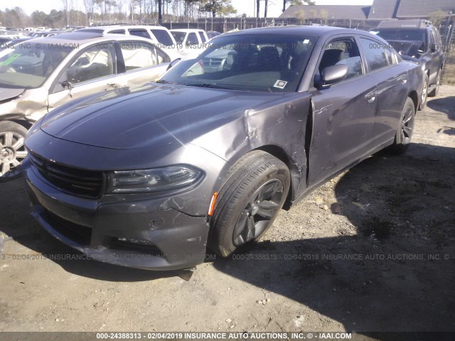 2C3CDXHG4GH185806 - 2016 DODGE CHARGER SXT GRAY photo 2