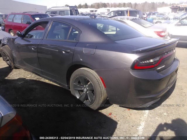 2C3CDXHG4GH185806 - 2016 DODGE CHARGER SXT GRAY photo 3