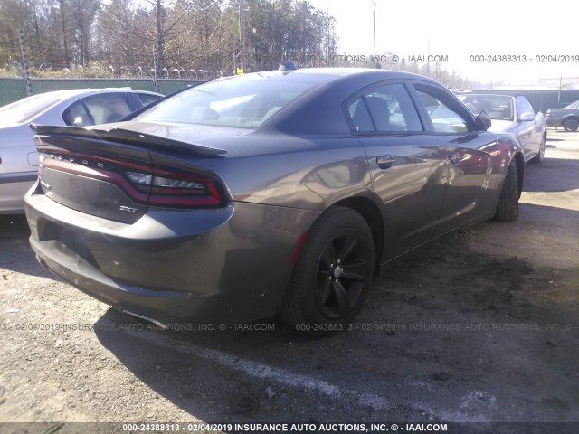 2C3CDXHG4GH185806 - 2016 DODGE CHARGER SXT GRAY photo 4