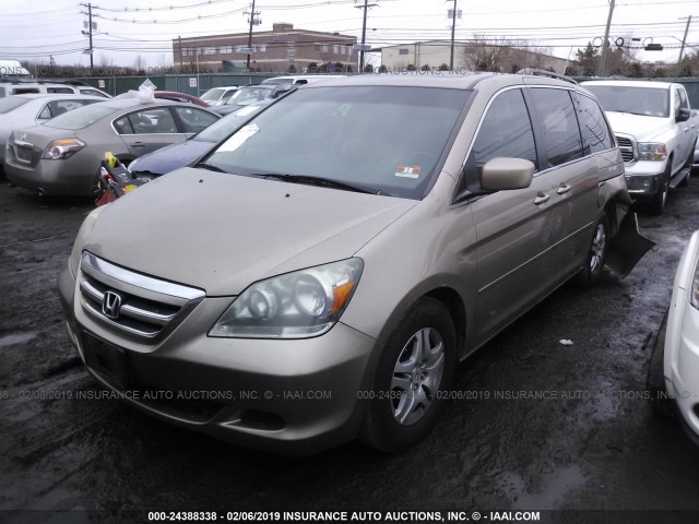 5FNRL38677B420505 - 2007 HONDA ODYSSEY EXL GOLD photo 2