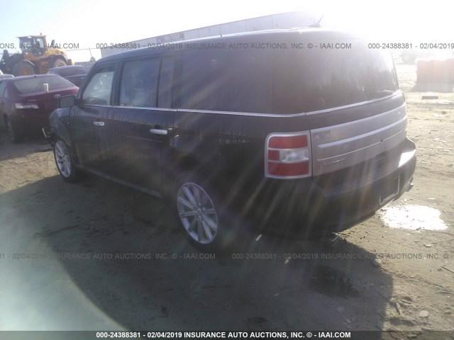 2FMGK5D82FBA04821 - 2015 FORD FLEX LIMITED BLACK photo 3