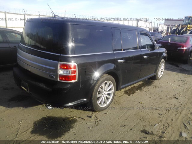 2FMGK5D82FBA04821 - 2015 FORD FLEX LIMITED BLACK photo 4