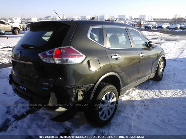 5N1AT2MV1EC778497 - 2014 NISSAN ROGUE S/SL/SV GRAY photo 4