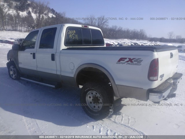 1FTWW31P65EA22455 - 2005 FORD F350 SRW SUPER DUTY WHITE photo 3