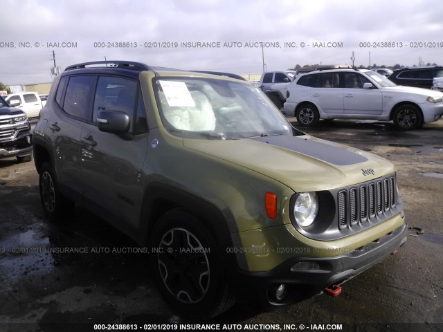 ZACCJBCT2FPC36647 - 2015 JEEP RENEGADE TRAILHAWK GREEN photo 1