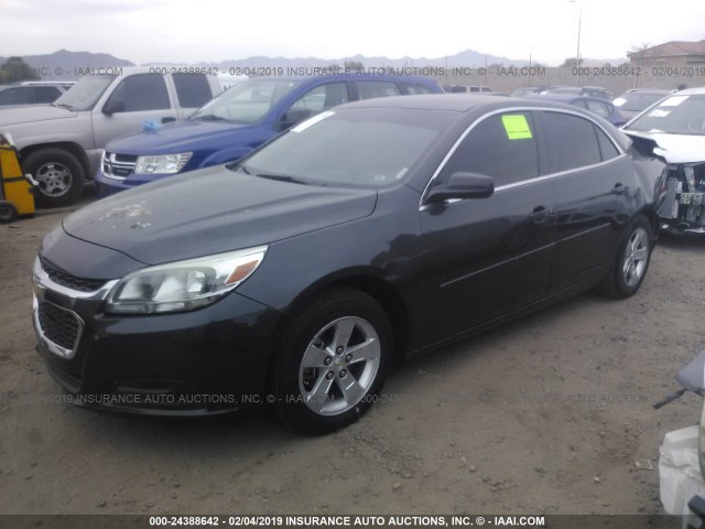 1G11B5SL2FF168529 - 2015 CHEVROLET MALIBU LS BLACK photo 2