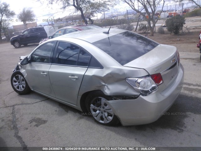 1G1PA5SH0E7446667 - 2014 CHEVROLET CRUZE LS GOLD photo 3