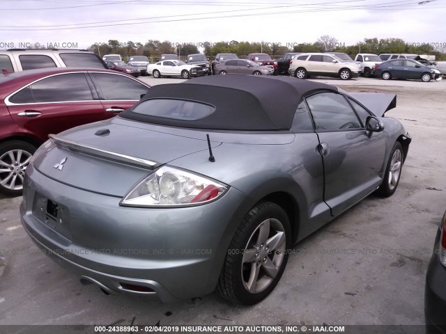 4A3AL25FX9E017048 - 2009 MITSUBISHI ECLIPSE SPYDER GS GRAY photo 4