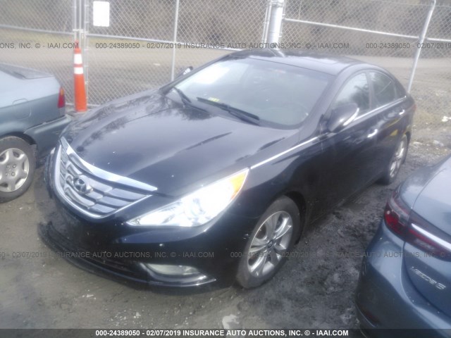 5NPEC4AC1DH532279 - 2013 HYUNDAI SONATA SE/LIMITED BLACK photo 2