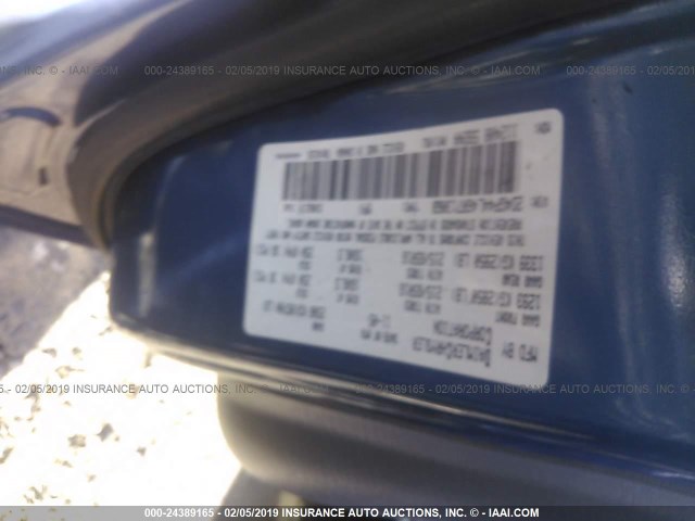 2D4GP44L46R713068 - 2006 DODGE GRAND CARAVAN SXT BLUE photo 9