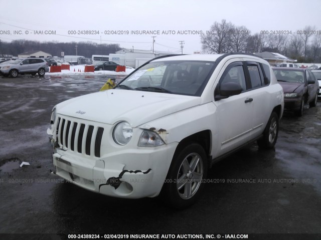 1J8FF47WX8D775381 - 2008 JEEP COMPASS SPORT WHITE photo 2