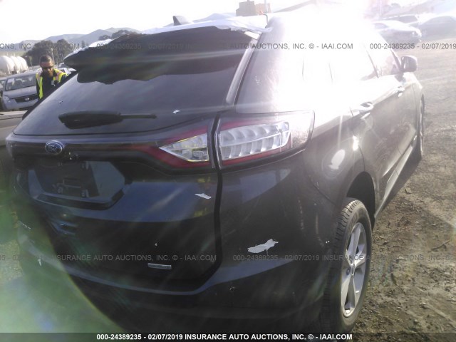 2FMPK3G95JBB79887 - 2018 FORD EDGE SE BLACK photo 4