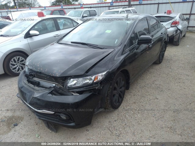 2HGFB2F9XFH539740 - 2015 HONDA CIVIC EXL BLACK photo 2