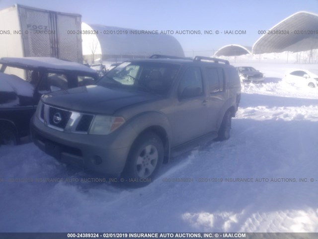 5N1AR18W05C705956 - 2005 NISSAN PATHFINDER LE/SE/XE GRAY photo 2