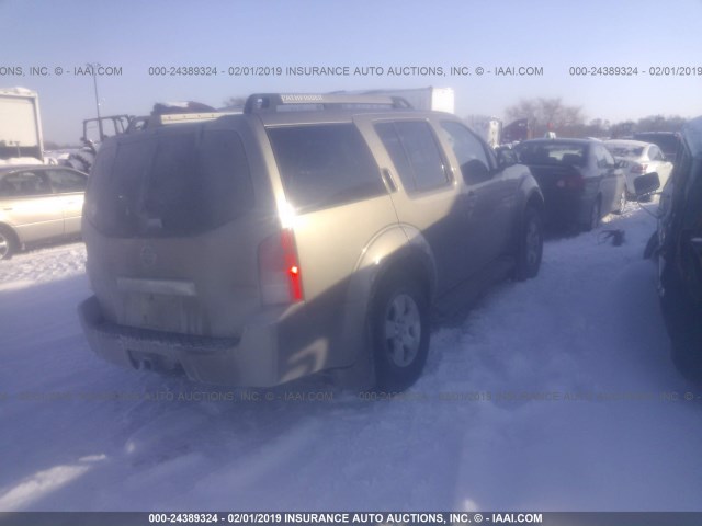 5N1AR18W05C705956 - 2005 NISSAN PATHFINDER LE/SE/XE GRAY photo 4