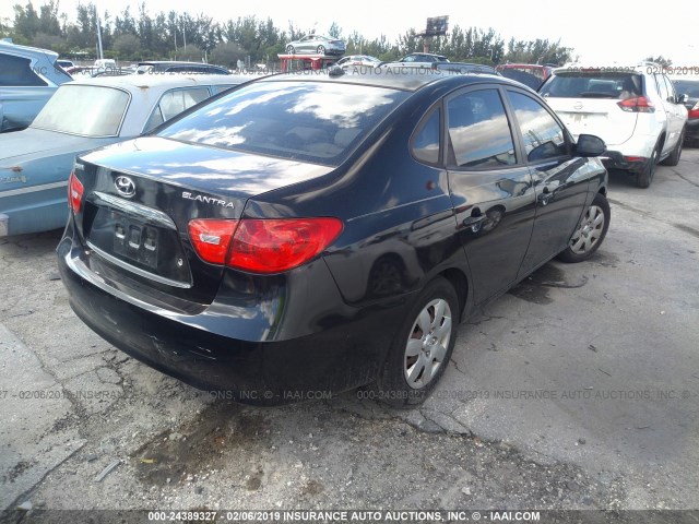 KMHDU46D67U231491 - 2007 HYUNDAI ELANTRA GLS/SE/LIMITED BLACK photo 4