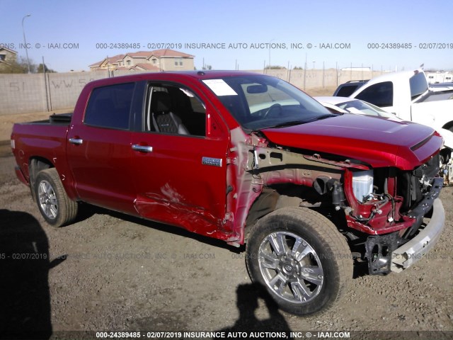 5TFAW5F19HX611227 - 2017 TOYOTA TUNDRA CREWMAX 1794/PLATINUM 红色 照片 1