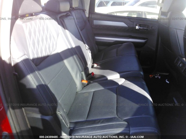 5TFAW5F19HX611227 - 2017 TOYOTA TUNDRA CREWMAX 1794/PLATINUM 红色 照片 8