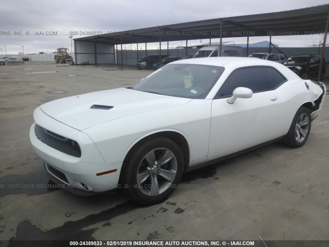 2C3CDZAG5GH290943 - 2016 DODGE CHALLENGER SXT WHITE photo 2